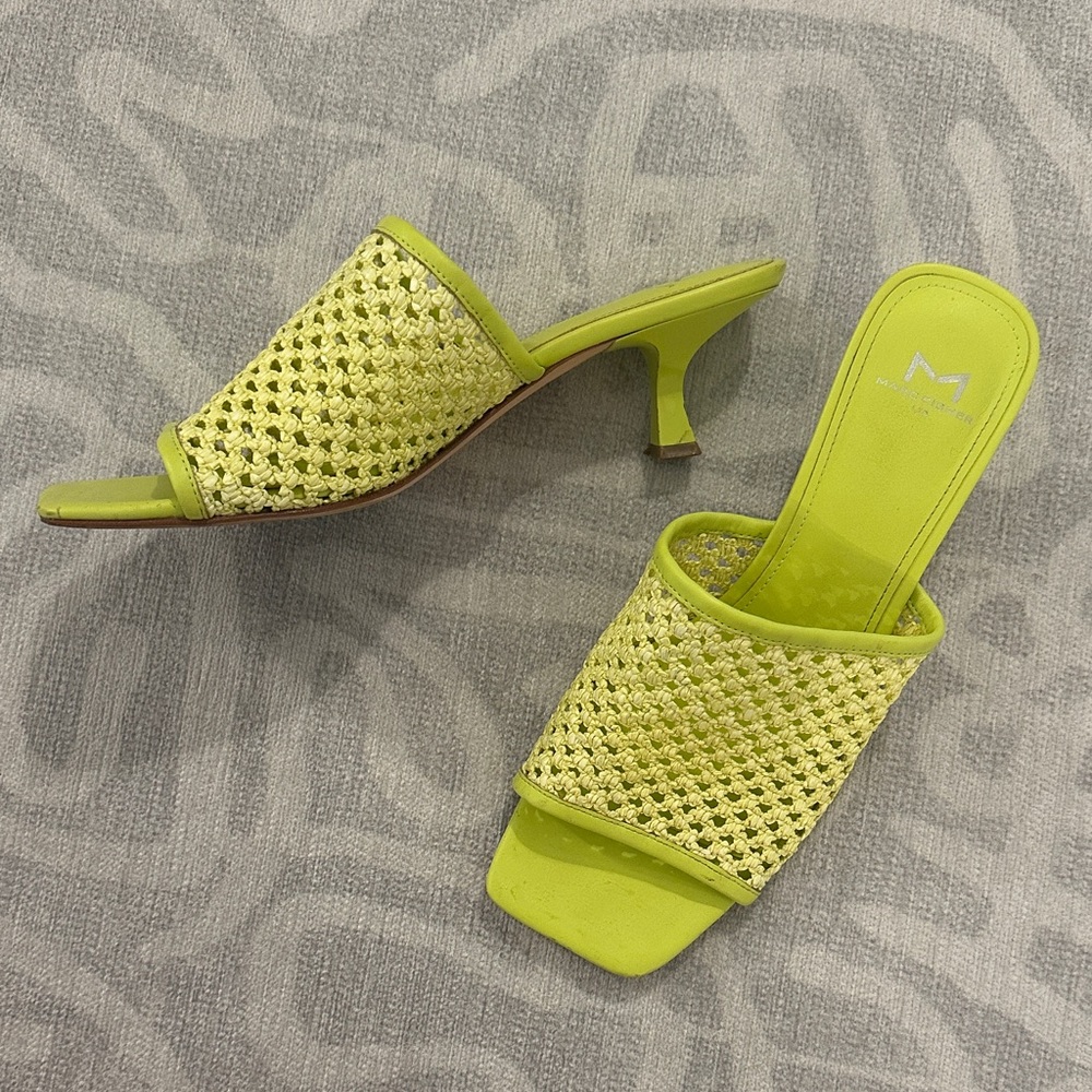 Marc Fisher Lime Green Women's Heeled Mules
